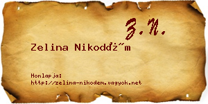 Zelina Nikodém névjegykártya